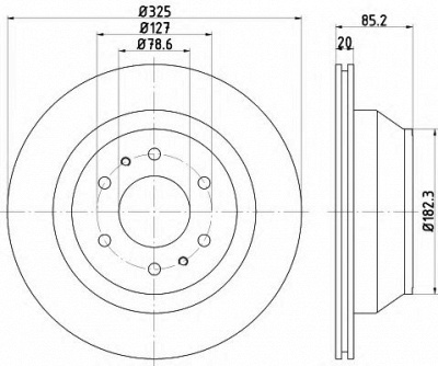 HELLA PAGID 8dd355122311 -  Тормозной диск